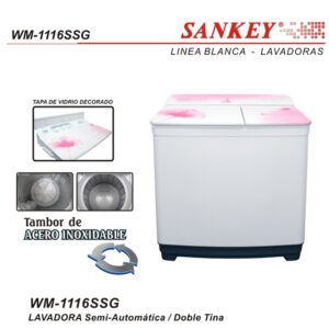 Lavadora Sankey Doble Tina 13 Kg